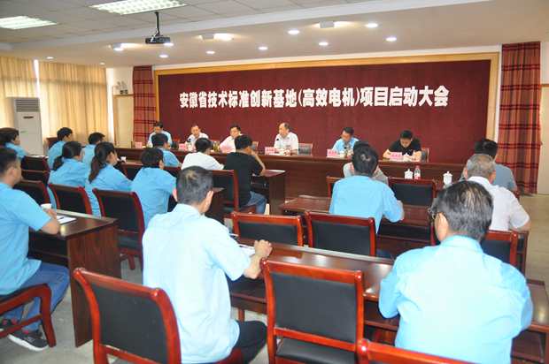 徽省技术标准创新基地（高效电机）项目启动大会在皖南电机股份公司隆重召开